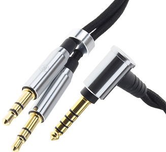 Headphone Cable Balanced Jack 4.4mm to 2x Jack 2.5mm OFC Copper 1.5m : Connectors