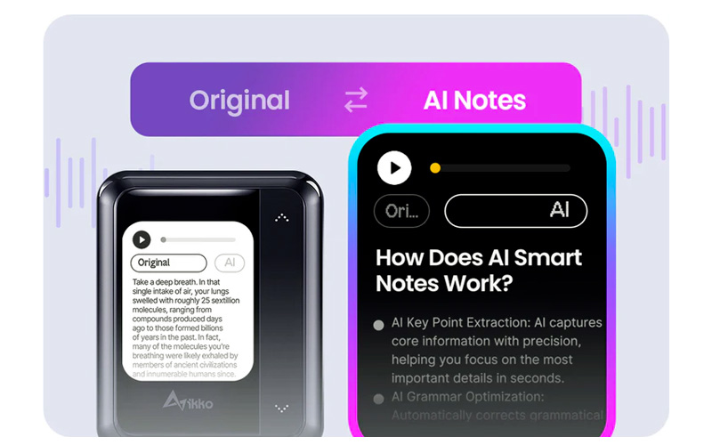 ikko ActiveBuds AB02: AI note-taking