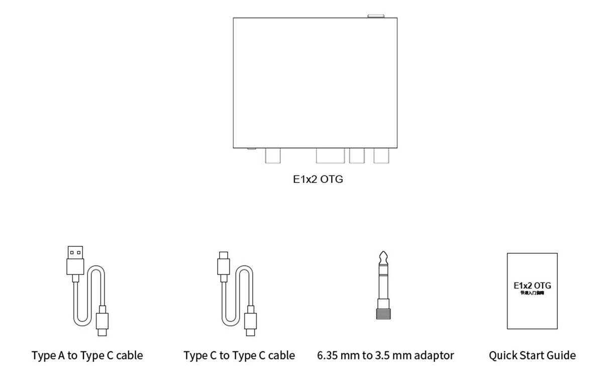 Topping E1x2 : Package