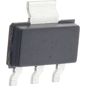 SOT-223 Voltage Regulator LDO 20V / 3.3V : Front view