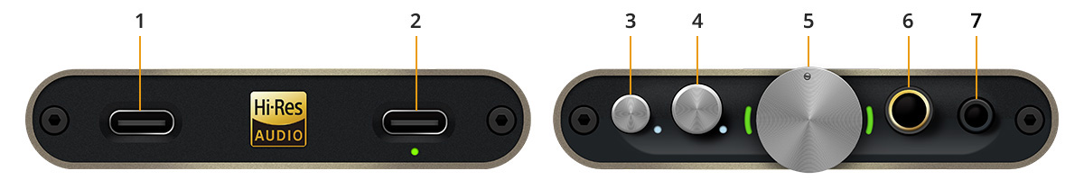 iFi Audio Hip DAC 3: Button and connector diagram