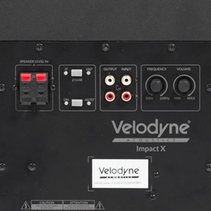 Velodyne Impact X Serie 10: Connectors and controls