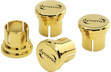 DYNAVOX RCA Plug Cap 24k Gold-Plated (Set x4) : Front view