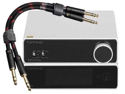 Pack Topping DAC E50 + Amplifier Pa5 II Plus + Cables Jack 6.35mm TCT1