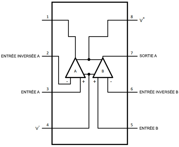 LM4562MAX/NOPB : Schéma connectique