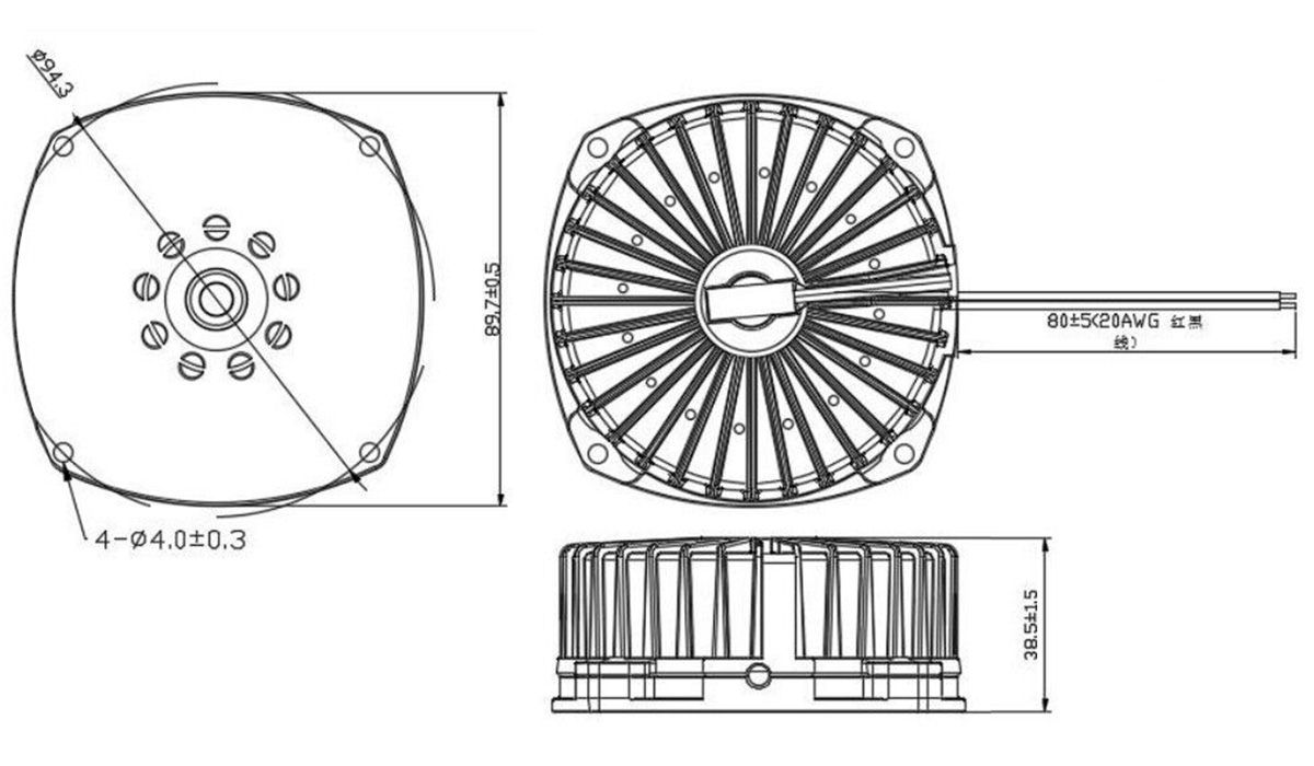 Douk Audio BS-1 dimensions diagram
