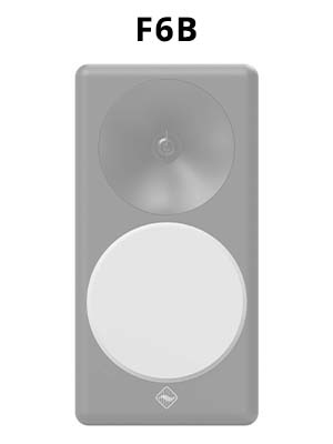Exemple des F6B avec grilles de woofer noires