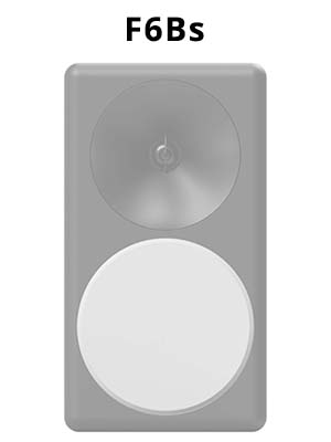 Example of F6Bs with white woofer grilles