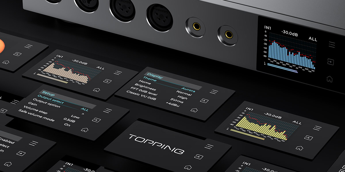 Topping A900: Many display modes