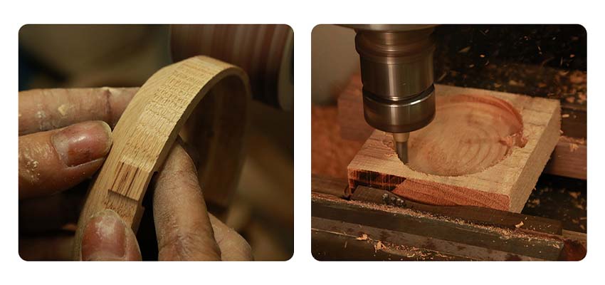 Zoom sur la coque en bois du SIVGA PENG