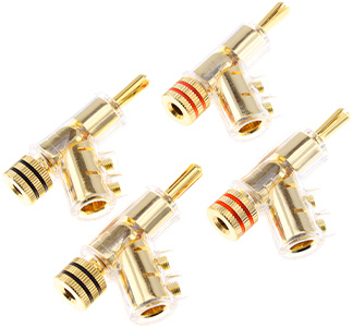 Lockable Banana Plugs : Front view