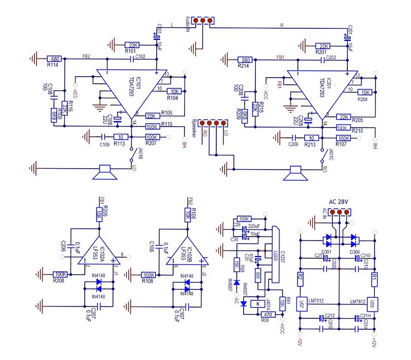 Structure du module amplificateur XDA019