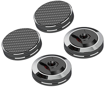 Audio Bastion X-PAD Ref Carbon Fiber : Vue d'un set de 4