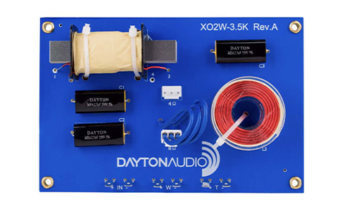 Photo of the DAYTON AUDIO XO2W-3.5K crossover filter