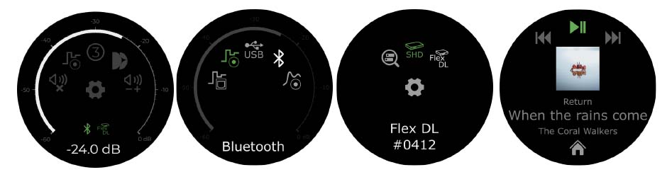 Écrans d'affichage du MiniDSP KD-1