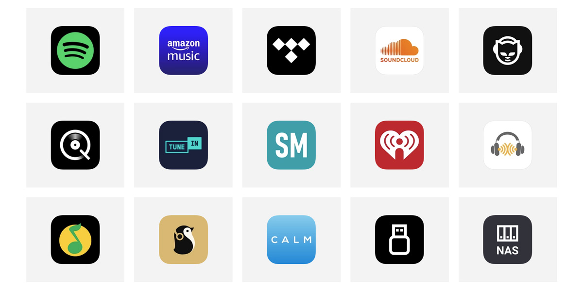 Logos services de streaming support&eacute;s