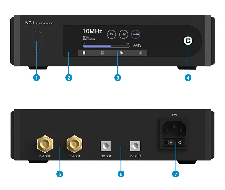 Overview of the Aune NC1 clock