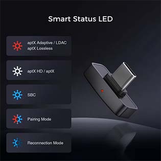 QUESTYLE QCC DONGLE PRO : statue LED