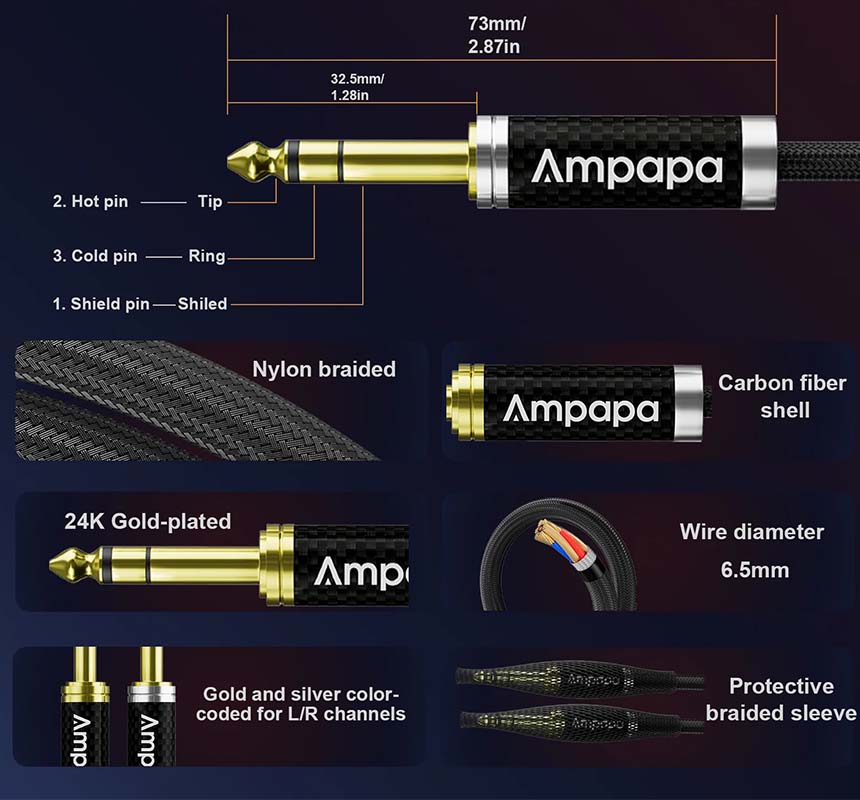 Key features of the AMPAPA balanced interconnect cable