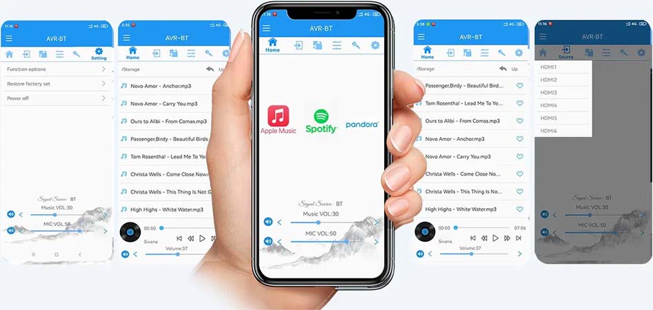 TONEWINNER AT-2000 : application mobile Tonewinner & streaming musical
