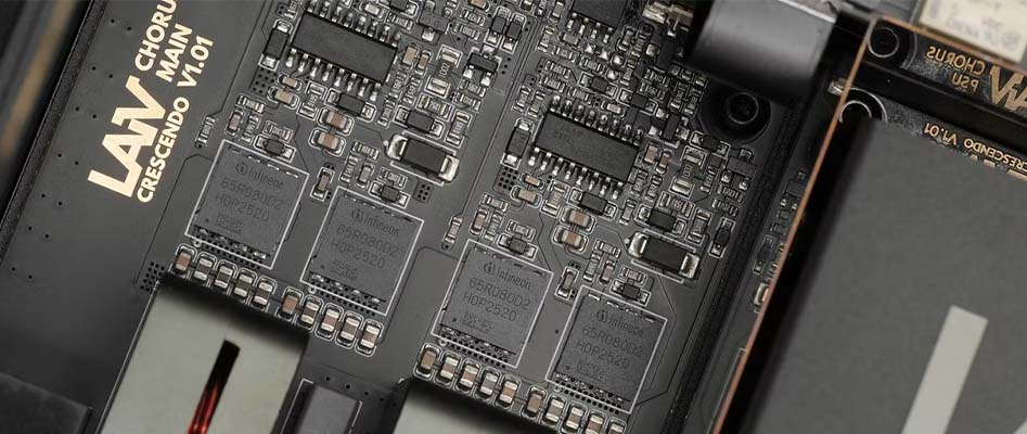 LAIV CRESCENDO CHORUS : technologie GaN et architecture audio optimis&eacute;e