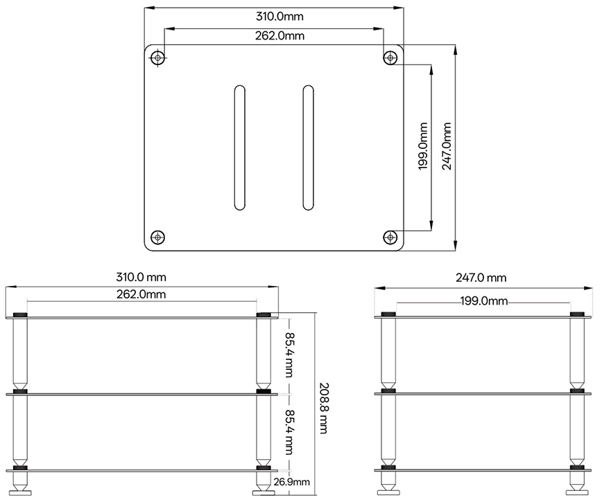 FIIO MODULAR RACKING : Dimensions