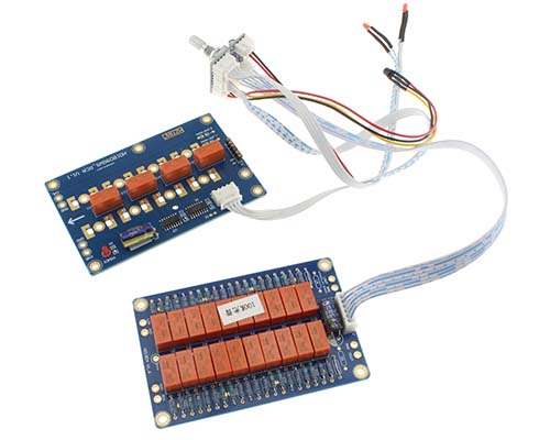 Relay volume control and source selector module