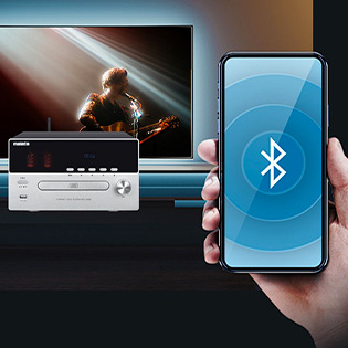 Image showing a smartphone using Bluetooth with the Malata MH-SD08