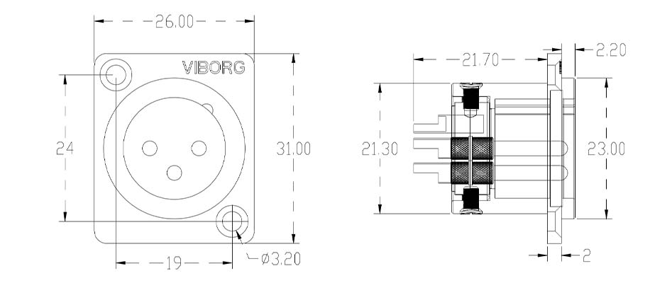 Dimensions VIBORG CM203G