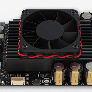 Photo of the heat sink and cooling