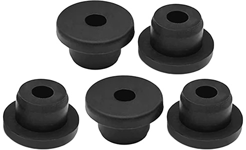 Rubber cable grommets: Front view