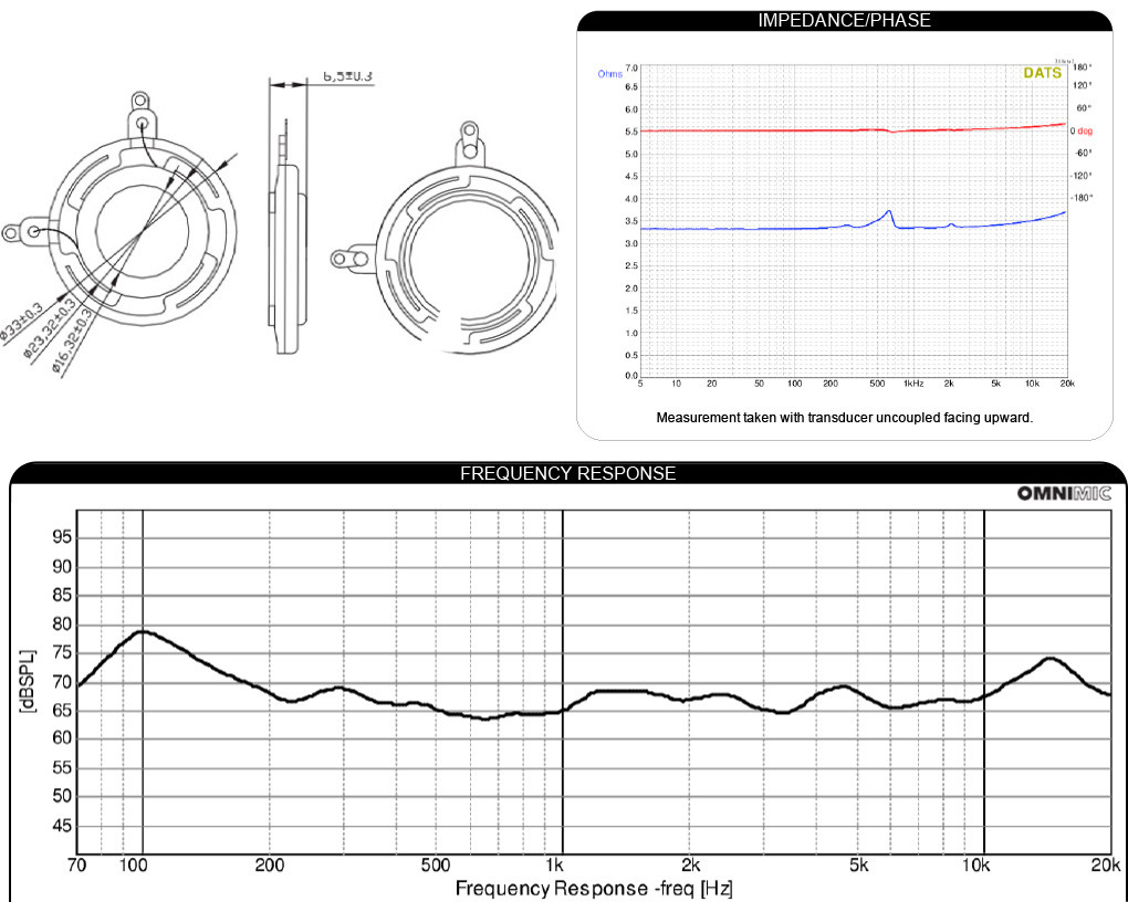 Technical information for the Dayton Audio DAEX19SL-4