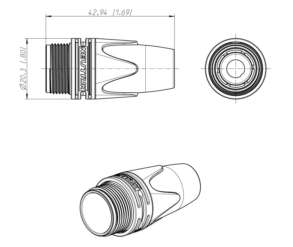 Dimensions du NEUTRIK BXX-14