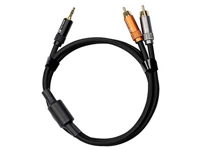 C&acirc;ble de Modulation Jack 3.5mm M&acirc;le vers 2x RCA M&acirc;les