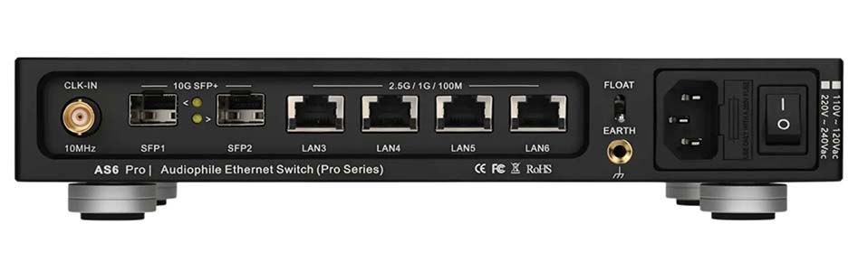 LHY AUDIO AS6 PRO : Connectivit&eacute; haut d&eacute;bit 2.5GbE et 10GbE