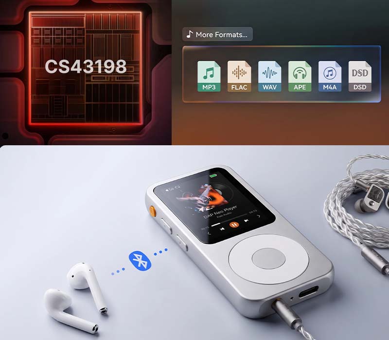 Fosi Audio DAP NEO : DAC CS43198, Bluetooth et lecture des fichiers audio haute résolution