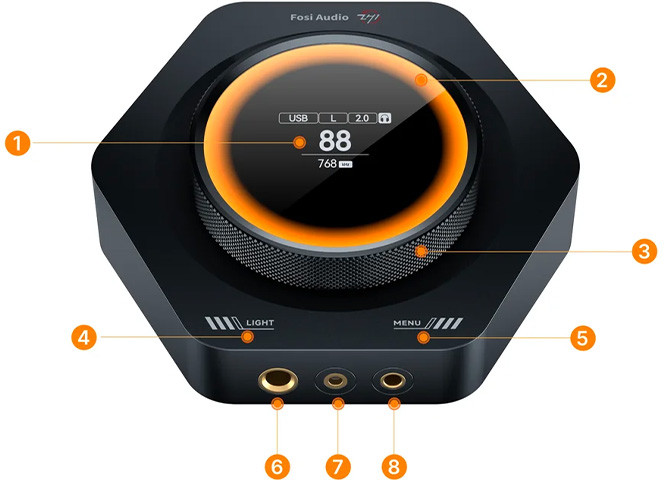 FOSI AUDIO ZH1 : schéma numéroté