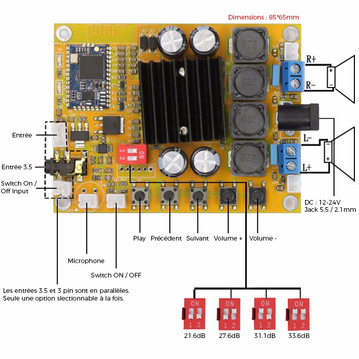 schema TDA7492 + CS8635