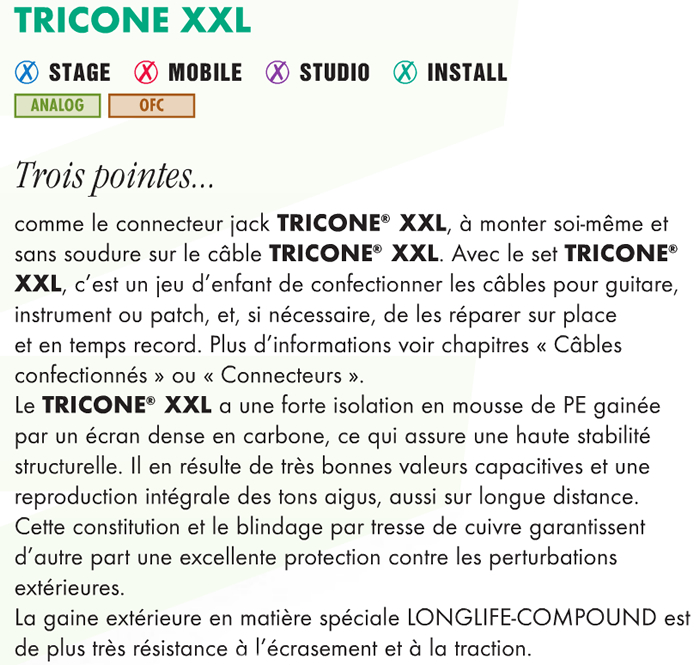 Sommercable TRICONE XXL